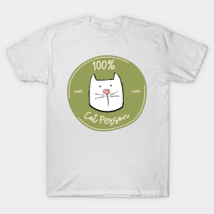 100 Percent Cat Person T-Shirt